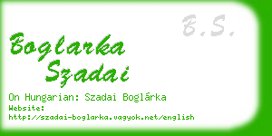 boglarka szadai business card