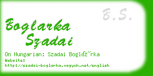 boglarka szadai business card